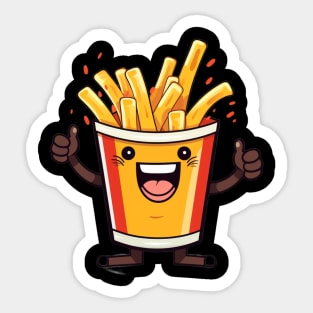 kawaii french fries T-Shirt cute potato food Sticker